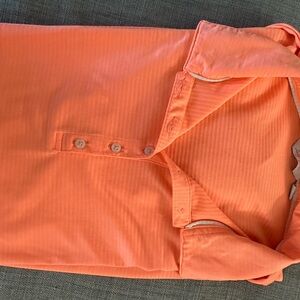 Lady Hagen Women's Orange Button Down Shirt